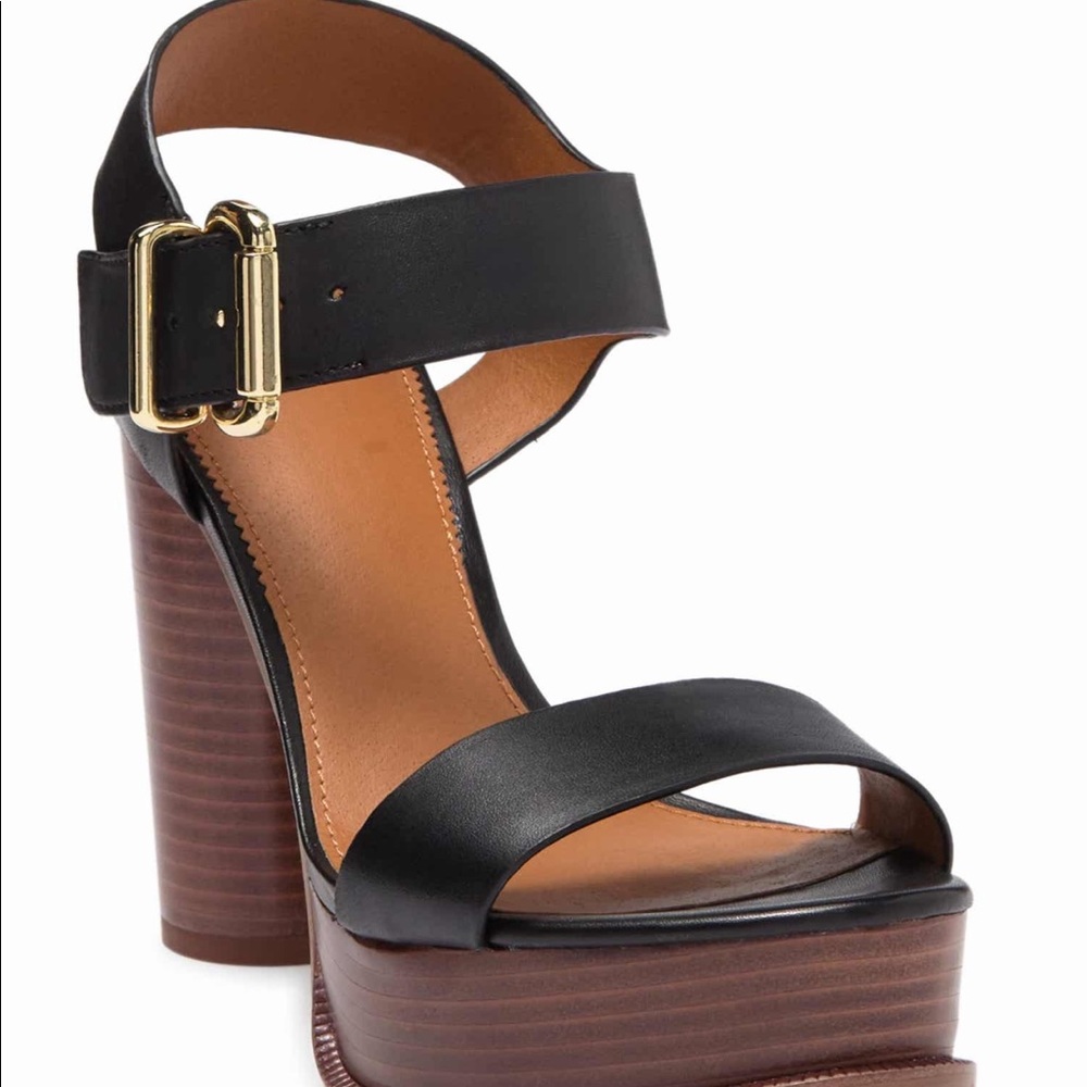 Franco Sarto Platform black Sandal NEW in Box
